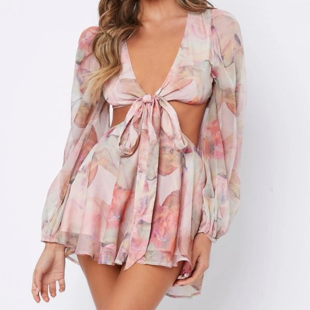Floral 2 piece jumpsuit